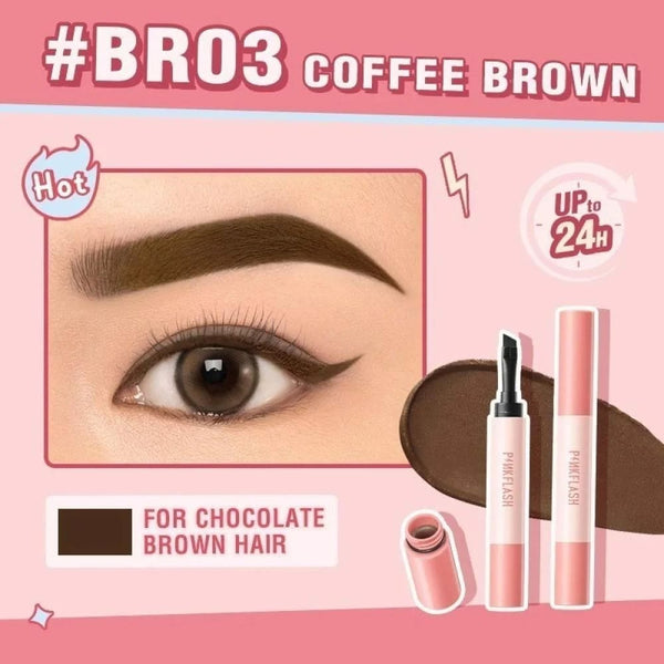 Pink Flash Eyebrow Gel Smudge-Proof Long-Lasting Hold Coffee Brown BR03