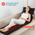 Comfier CF-3603UB Full-Body Massage Mat, App-Controlled Vibration, Shiatsu Neck Pillow, Heat, Black