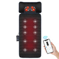 Comfier CF-3603UB Full-Body Massage Mat, App-Controlled Vibration, Shiatsu Neck Pillow, Heat, Black
