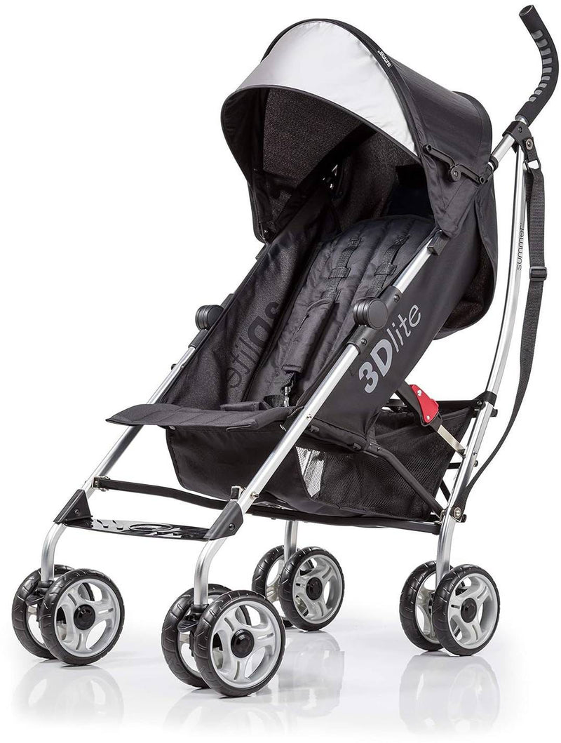 Summer Infant 3Dlite Convenience Stroller Lightweight Aluminum Frame Black Gray