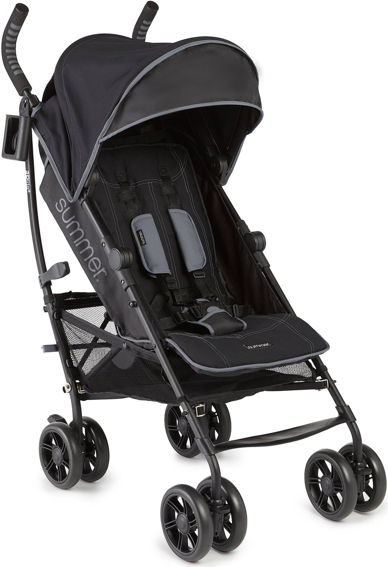 Summer Infant 3Dlite+ Convenience Stroller Matte Black Lightweight Compact Fold