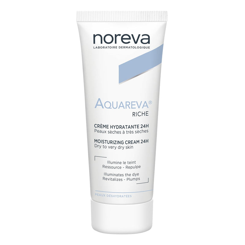 Noreva Aquareva Rich Moisturizing Cream 24-Hour Hydration for Dry and Very Dry Skin