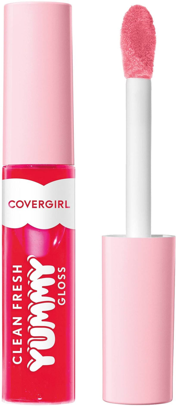 CoverGirl Clean Fresh Yummy Gloss Lip Gloss Hyaluronic Acid 600 My Strawbooty 1 Pc