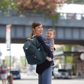 Skip Hop Go Envi Eco-Friendly Diaper Backpack Grey Blue Hex with Changing Pad and Food Tower