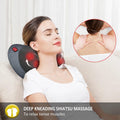 Comfier CF-6108G Shiatsu Massage Pillow, U-Shaped Neck, Back and Shoulder Massager with Heat