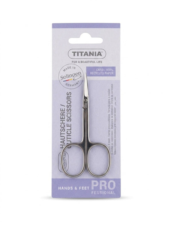 Titania Cuticle Scissors Stainless Steel Precision Trimming Silver 1050/3H