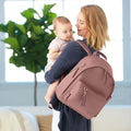 Skip Hop Greenwich Diaper Backpack Vegan Leather Dusty Rose