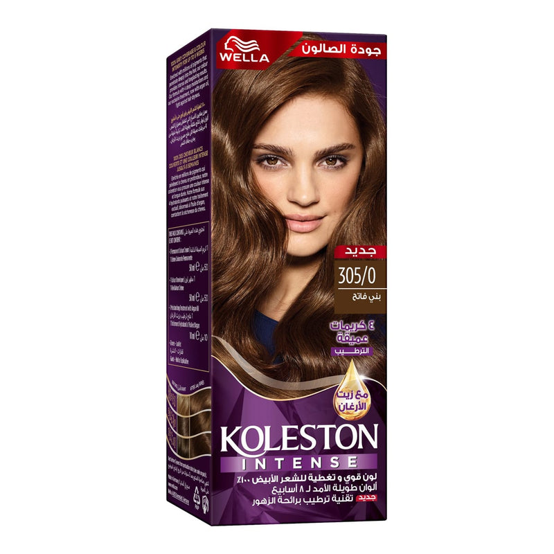 Koleston Hair Color Cream Light Brown Permanent Non-Drip with Developer 305/0