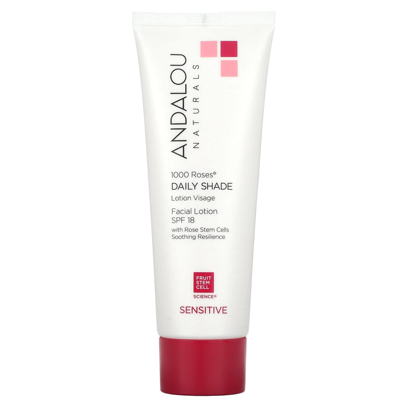 Andalou Naturals 1000 Roses Daily Shade Facial Lotion SPF 18 Alpine Rose 80ml