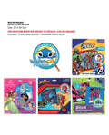 Disney Stitch Water Magic Reusable Activity Set, 12 Water-Reveal Boards With Brush