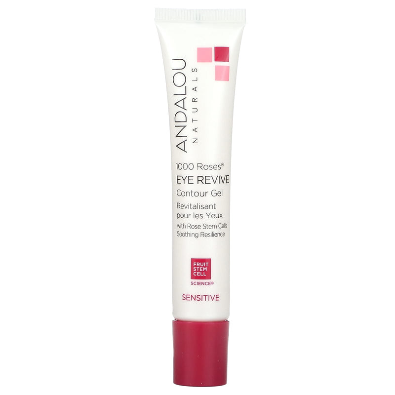 Andalou Naturals Eye Revive Roses Eye Contour Gel, Alpine Rose Stem Cells, Rose, 0.6 oz