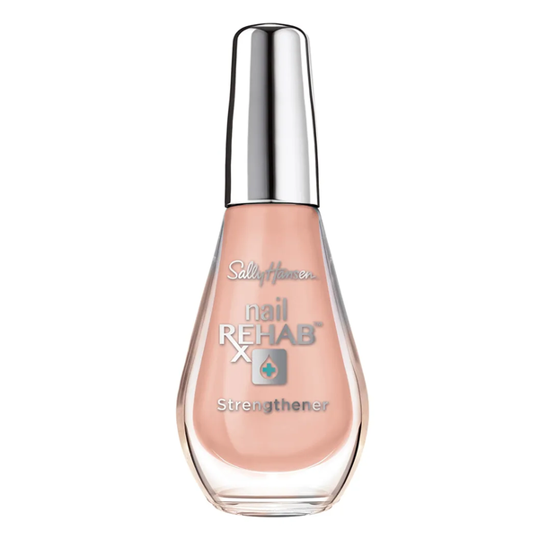 Sally Hansen Nail Rehab Damaged Nail Treatment, Sheer Pink Strengthener, 10 ml