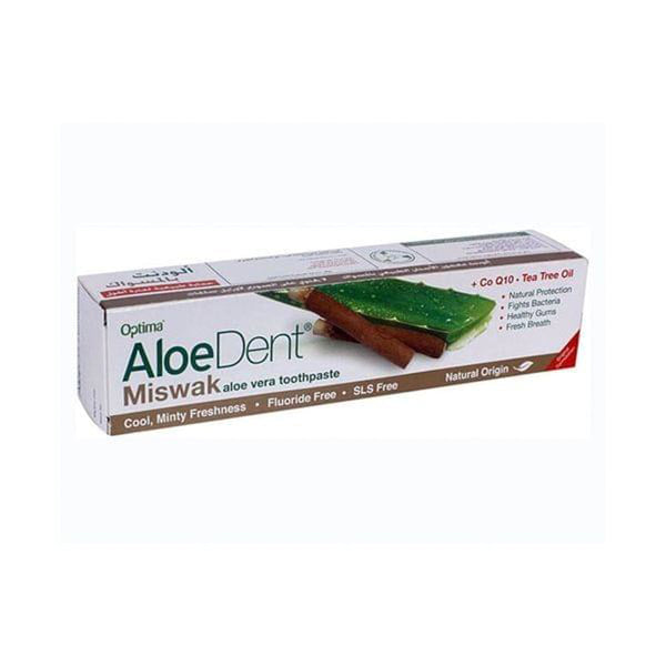 Aloedent Miswak Toothpaste Fluoride-Free SLS-Free 100 ml