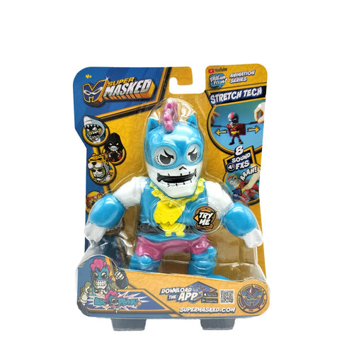Action Figure Super Masked Big Pony Stretchable Toy with Sound Effects, Multicolour, 13 cm
