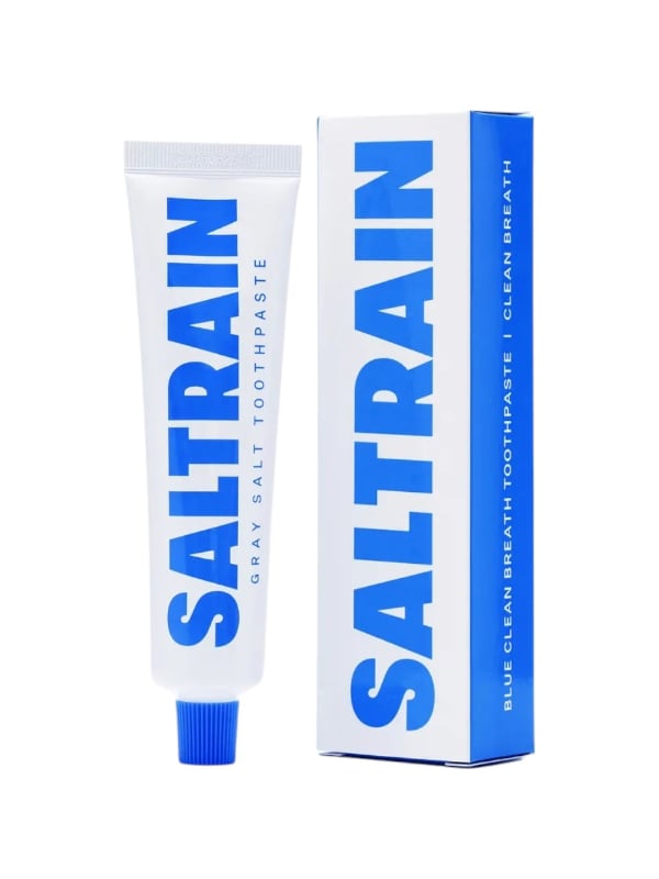 SALTRAIN Natural Gray Salt Toothpaste with Propolis, Fluoride-Free, 100g