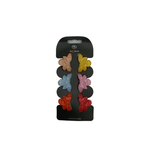 Max Dona Colorful Flower Hair Clips, Strong-Hold Design, 6 Pieces