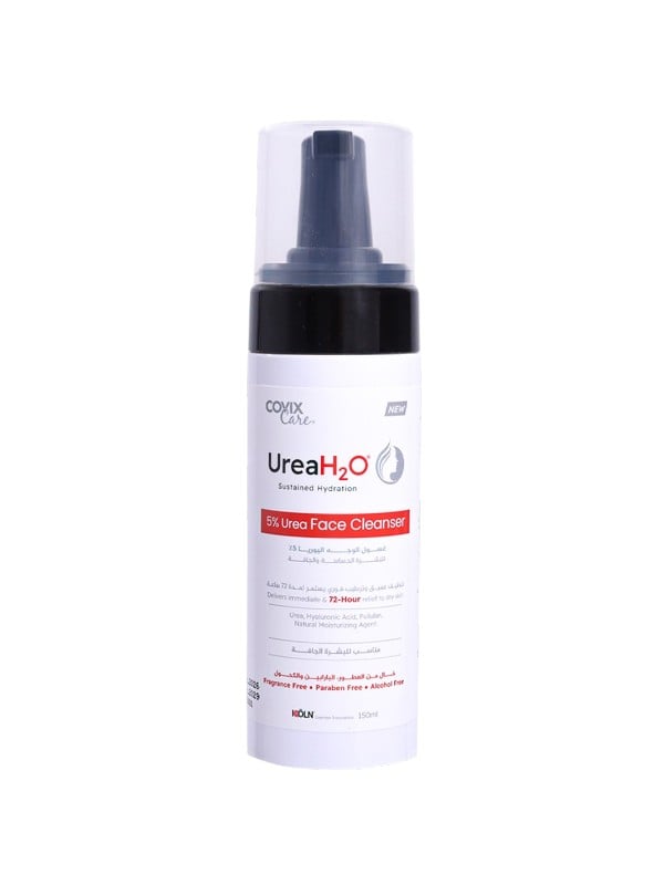 covix Care Urea H2O Face Wash, Fragrance-Free 5% Urea, Sensitive & Dry Skin, 150 ml