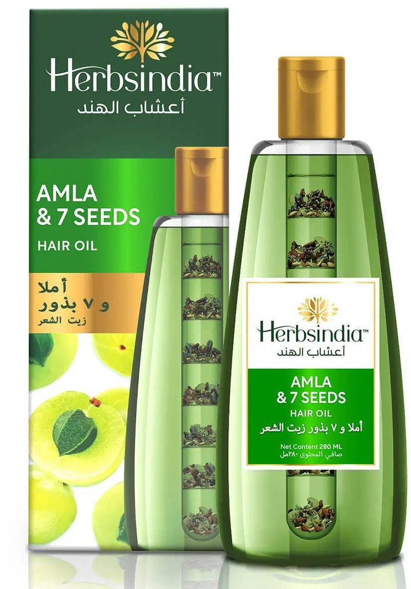 Herbsindia Amla & 7 Seeds Hair Oil Liquid Nourishing Formula 280 ml