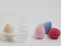 Salon System Makeup Sponges with Storage Case, 4 Pieces, Wet and Dry Application