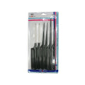 Max Donna 6-Comb Set Fine-Tooth Black