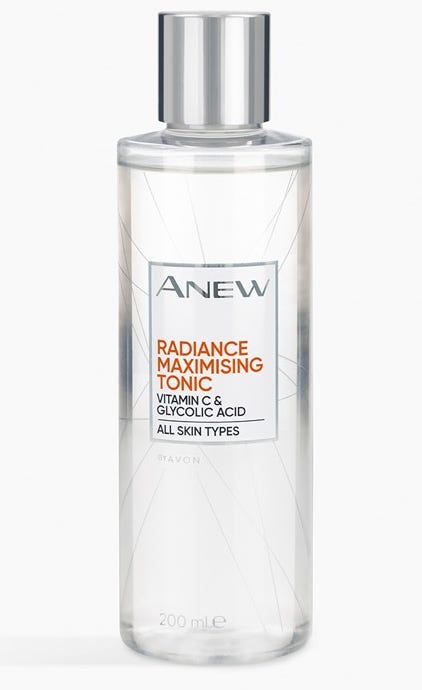 Avon Anew Radiance Maximising Tonic Liquid Toner Vitamin C Glycolic Acid 200 ml