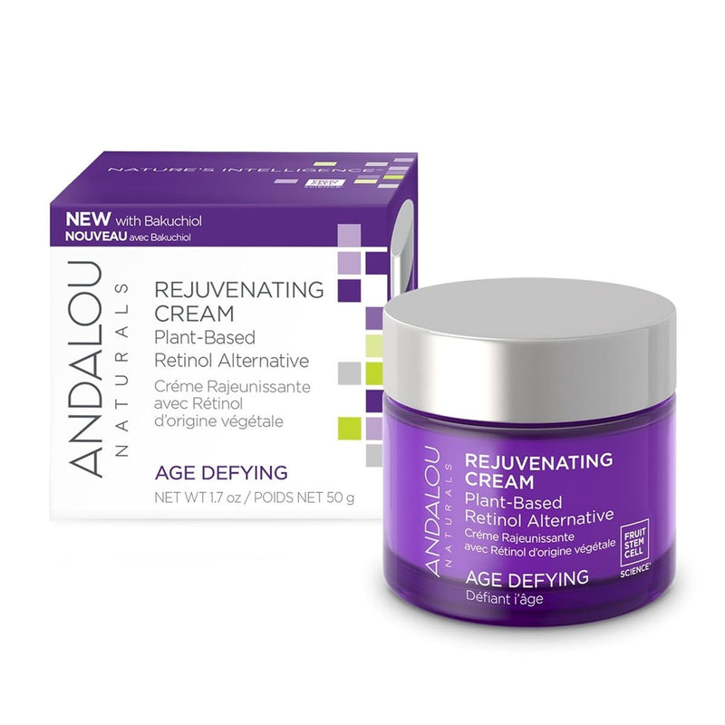 Andalou Naturals Rejuvenating Cream Lightweight Bakuchiol Moisturizer 1.7 oz