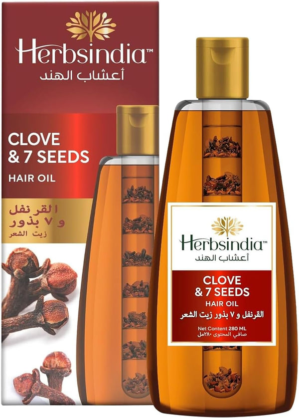 Herbsindia Clove & 7 Seeds Hair Oil Liquid Nourishing Formula 280 ml