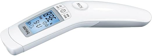 Beurer FT 90 Non-Contact Infrared Thermometer for Body, Room and Surface Temperature, White
