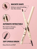 Sheglam Better Brows Long-Lasting Eyebrow Pencil Chocolate Brown, Waterproof Cream Texture with Spoolie