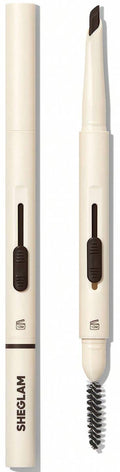 Sheglam Better Brows Long-Lasting Eyebrow Pencil Chocolate Brown, Waterproof Cream Texture with Spoolie