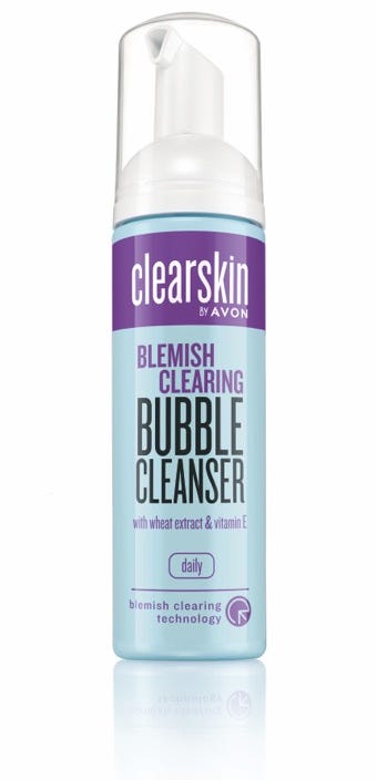 Avon Clearskin O2 Bubble Cleanser Liquid Salicylic Acid Wheat Extract Vitamin E 150 ml