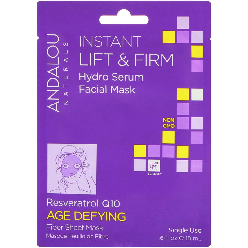 Andalou Naturals Instant Lift & Firm Hydro Serum Facial Sheet Mask 0.6 oz