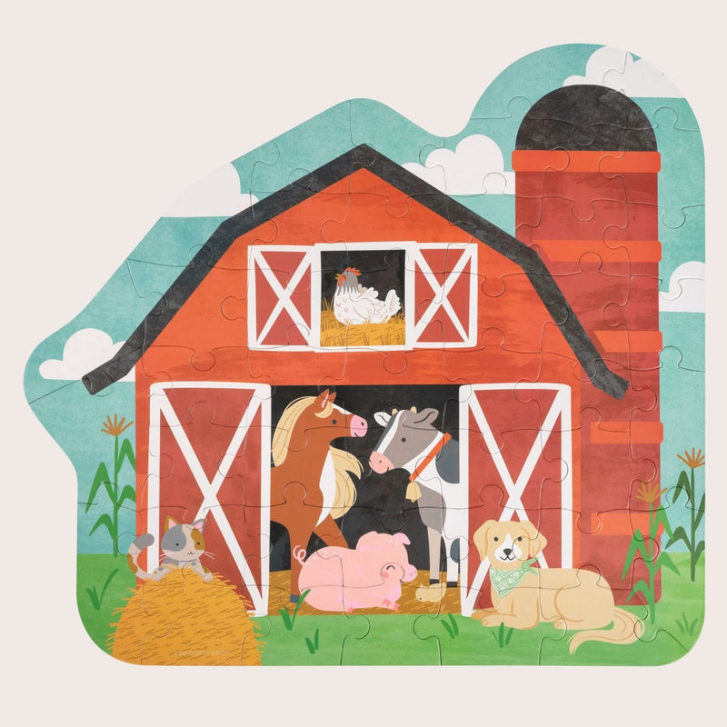 Stephen Joseph Shaped Jigsaw Puzzle Farm