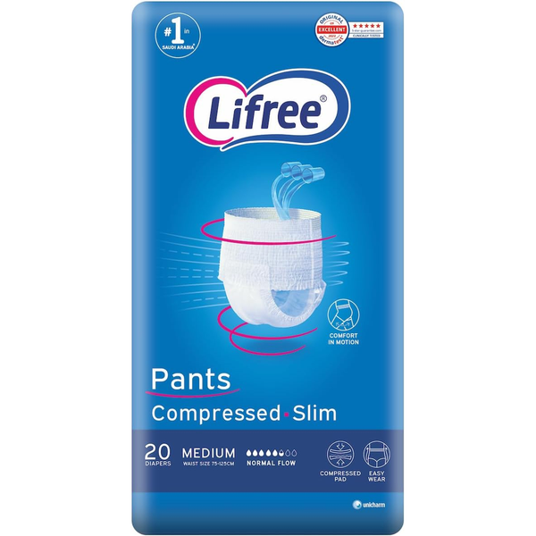 Lifree Adult Diaper Culotte Medium Pull-On Design Leak Protection