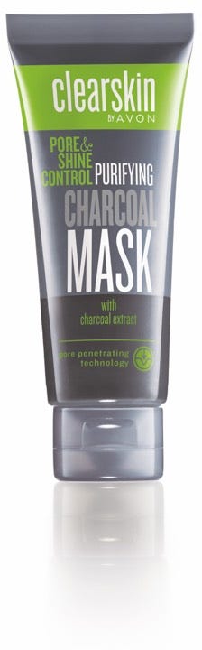 Avon Clears Pore&Shine Charcoal Face Mask, Black, 75 ml