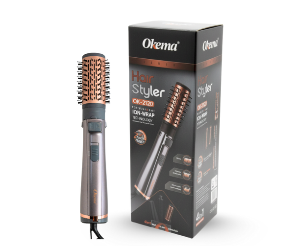 Okema 4-in-1 Hot Air Brush Hair Styler Model OK2120