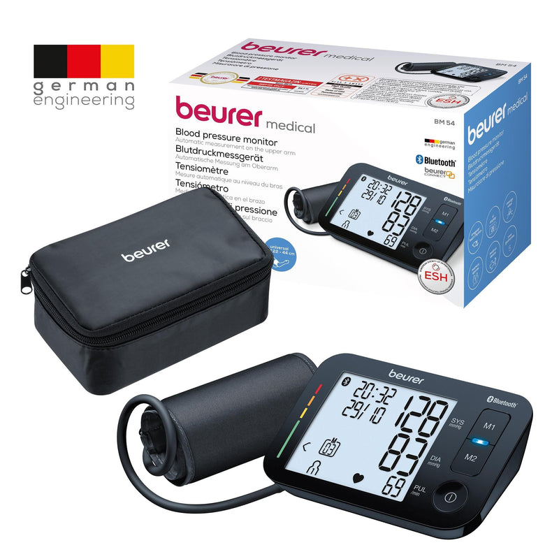 Beurer BM 54 Upper Arm Blood Pressure Monitor with Bluetooth and Universal Cuff