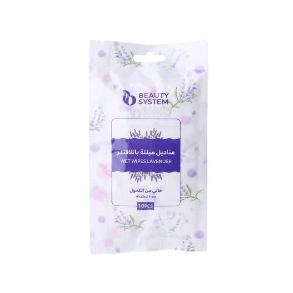 Beauty System Lavender Cleansing Wet Wipes Individual Packs 10 Count