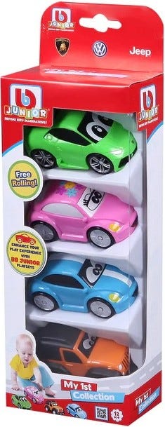 BB Junior My 1st Collection Set of 4 Toy Cars, Assorted Designs