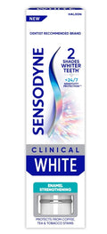 Sensodyne Clinical White Enamel Strengthening Toothpaste Brightening Sensitivity Care 75ml