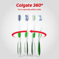 Colgate 360 Optic Bright Medium Toothbrush, Whole-Mouth Cleaning, 1 Piece