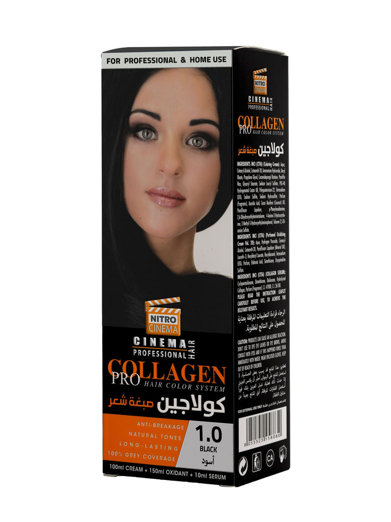 Nitro Cinema Collagen Hair Dye Cream Black 1.00