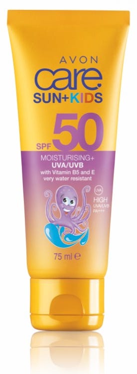 Avon Care Sun+ Kids SPF 50 Moisturising Cream with Aloe Vera, 75 ml