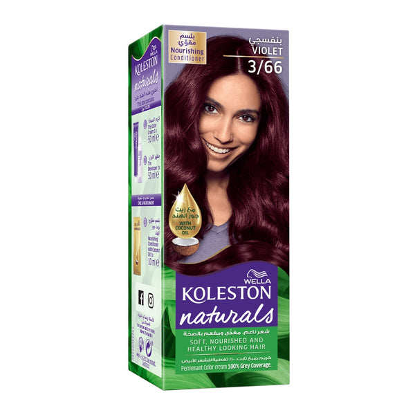 Wella Koleston Naturals Permanent Hair Color Cream Violet with Coconut Oil