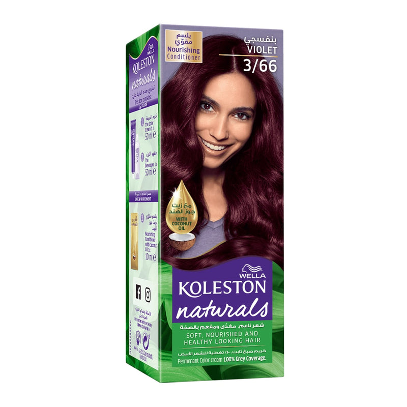 Wella Koleston Naturals Permanent Hair Color Cream Violet with Coconut Oil