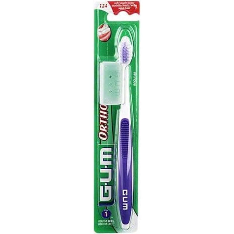 GUM Ortho Toothbrush Soft 4-Row Bristles for Braces