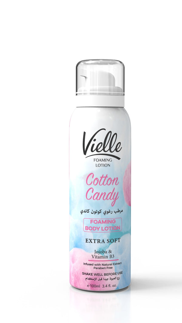 Vielle Cotton Candy Foaming Body Lotion Hydrating Lightweight Formula 100ml