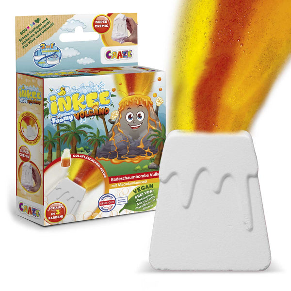 CRAZE INKEE Foamy Volcano Bath Bomb Cola Bottle Scent Macadamia Nut Oil