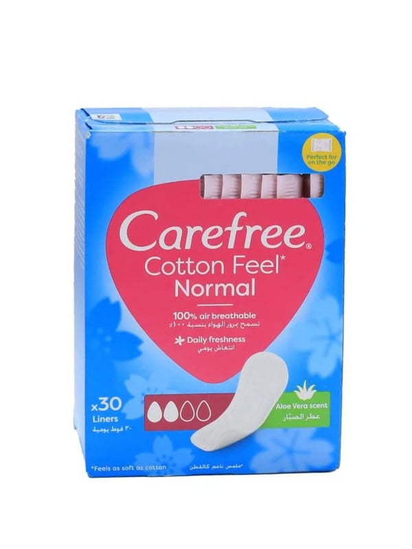 Carefree Daily Panty Liners Aloe Vera 30 Pieces