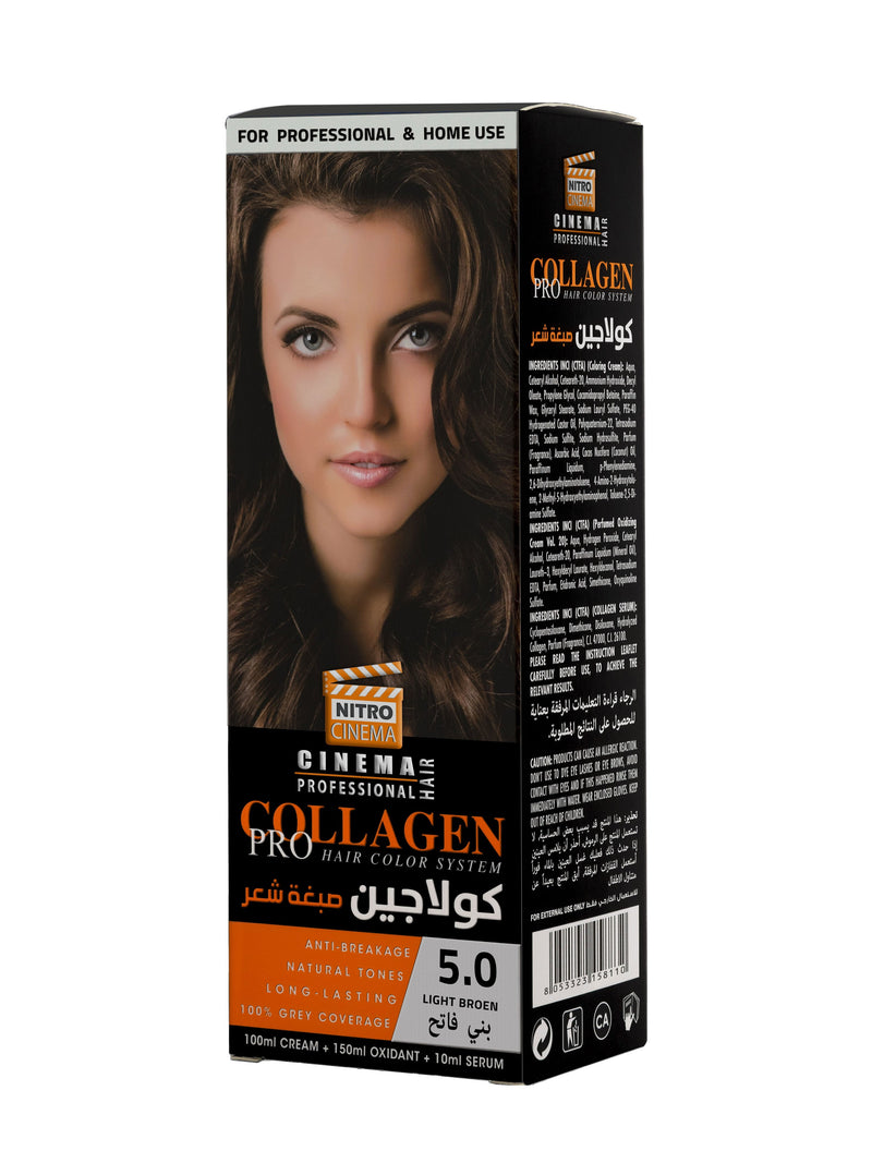 Nitro Cinema Collagen Hair Dye Cream Light Brown 5.00
